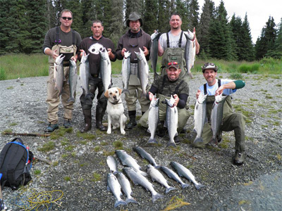 Kenai River red salmon fishiing