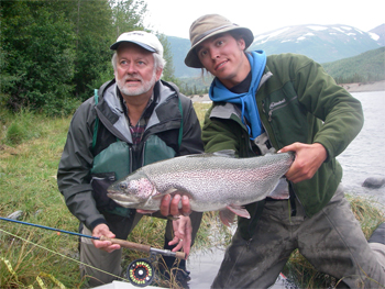 fly fishing for trophy rainbow trout